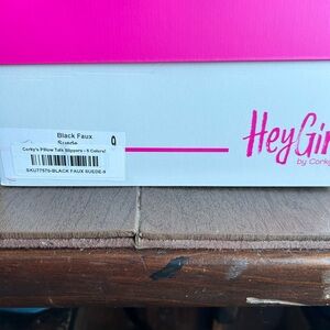 Corky's Black Faux Suede Slippers